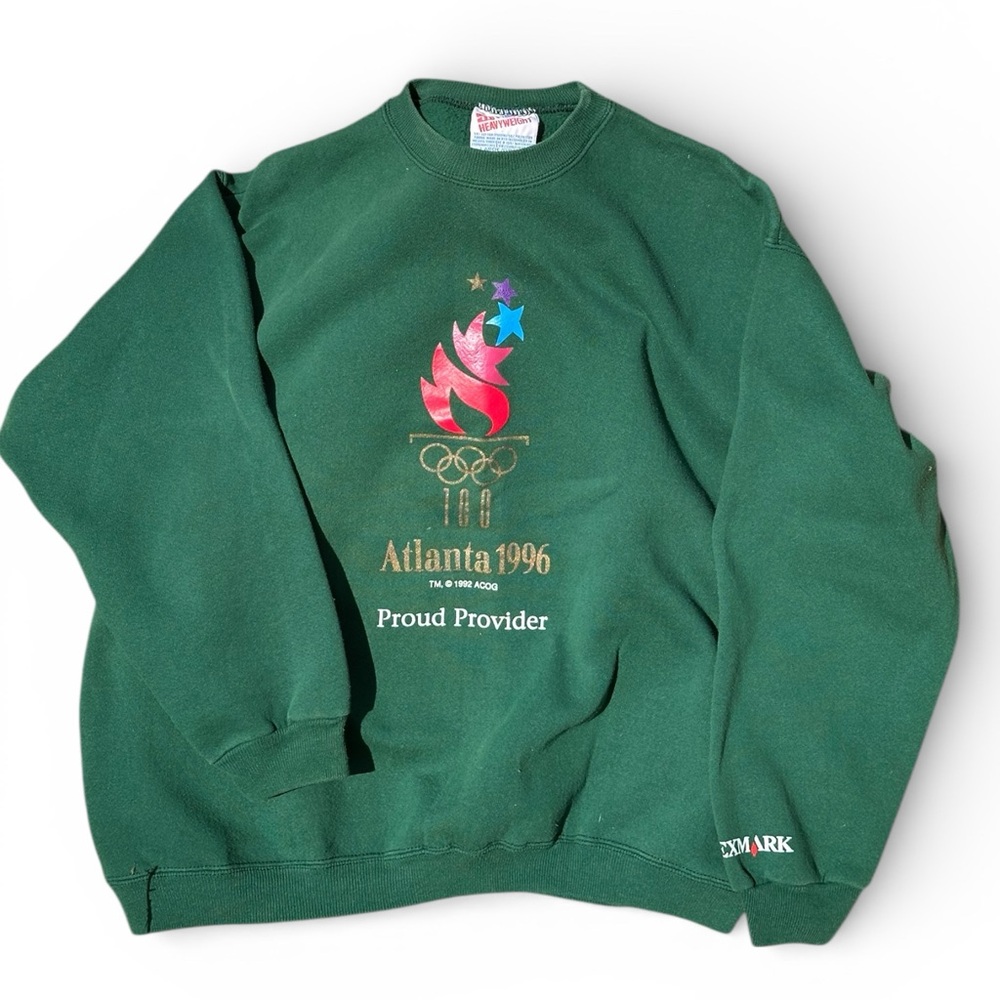 Vintage 1996 Atlanta Olympics Sweatshirt Size Large Crew Neck Lexmark Provider